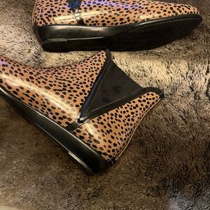 Leoffler Randall Leopard Print Rain Boots